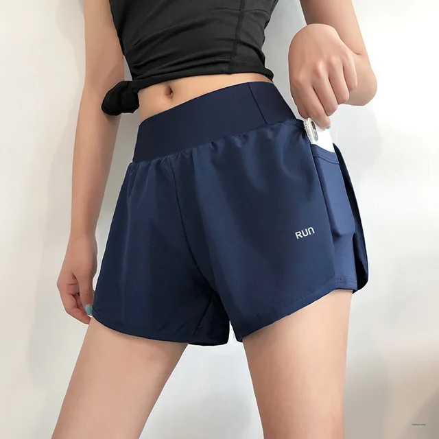 2 in 1 high waist Yoga Shorts