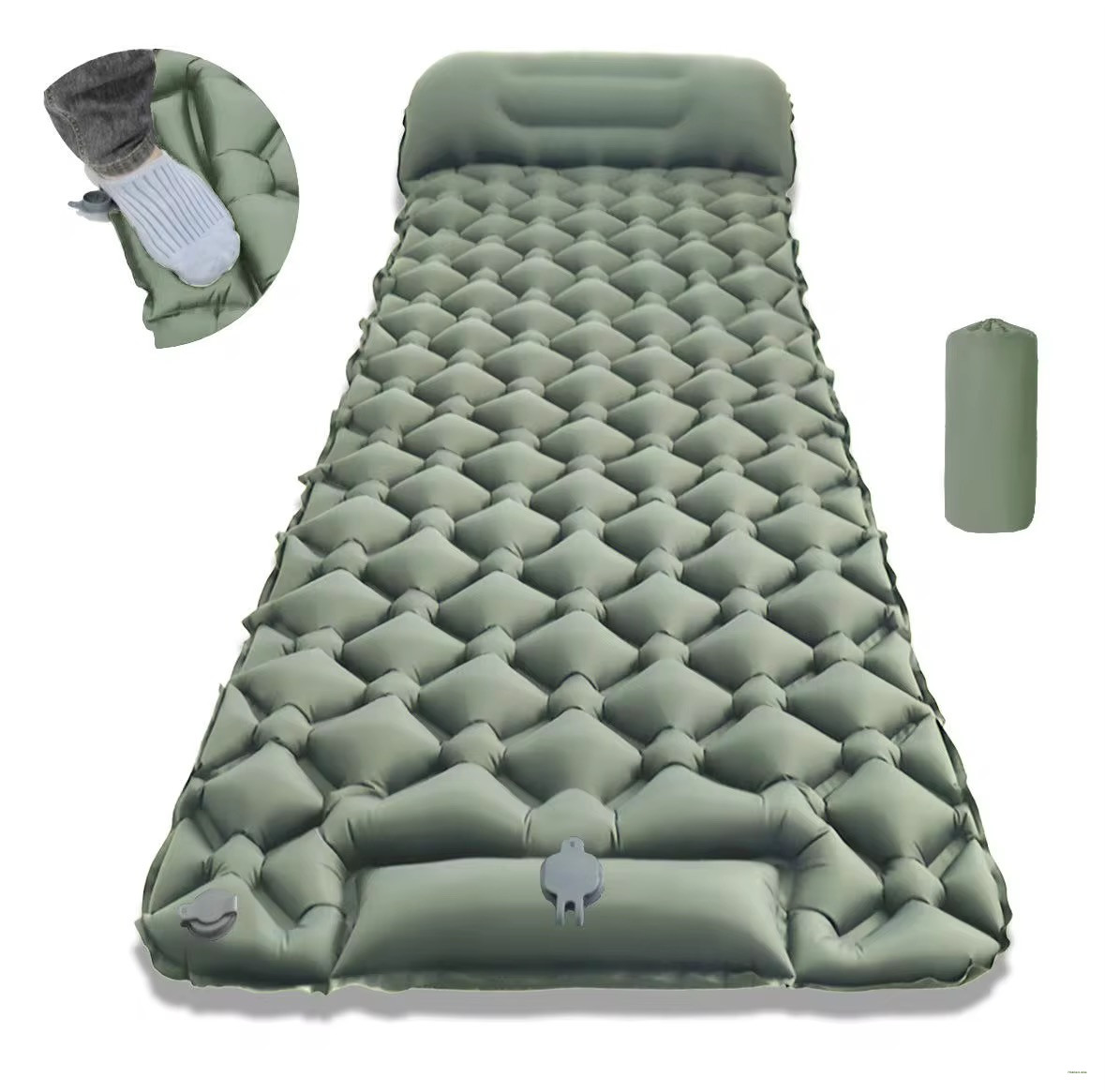 BUILT-IN AIR PUMP CAMPING MATTRESS